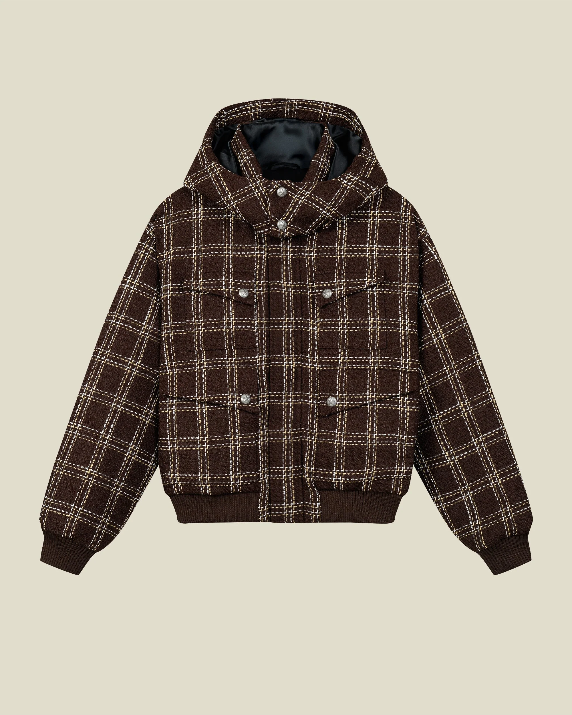 Bouclé Puffer Jacket