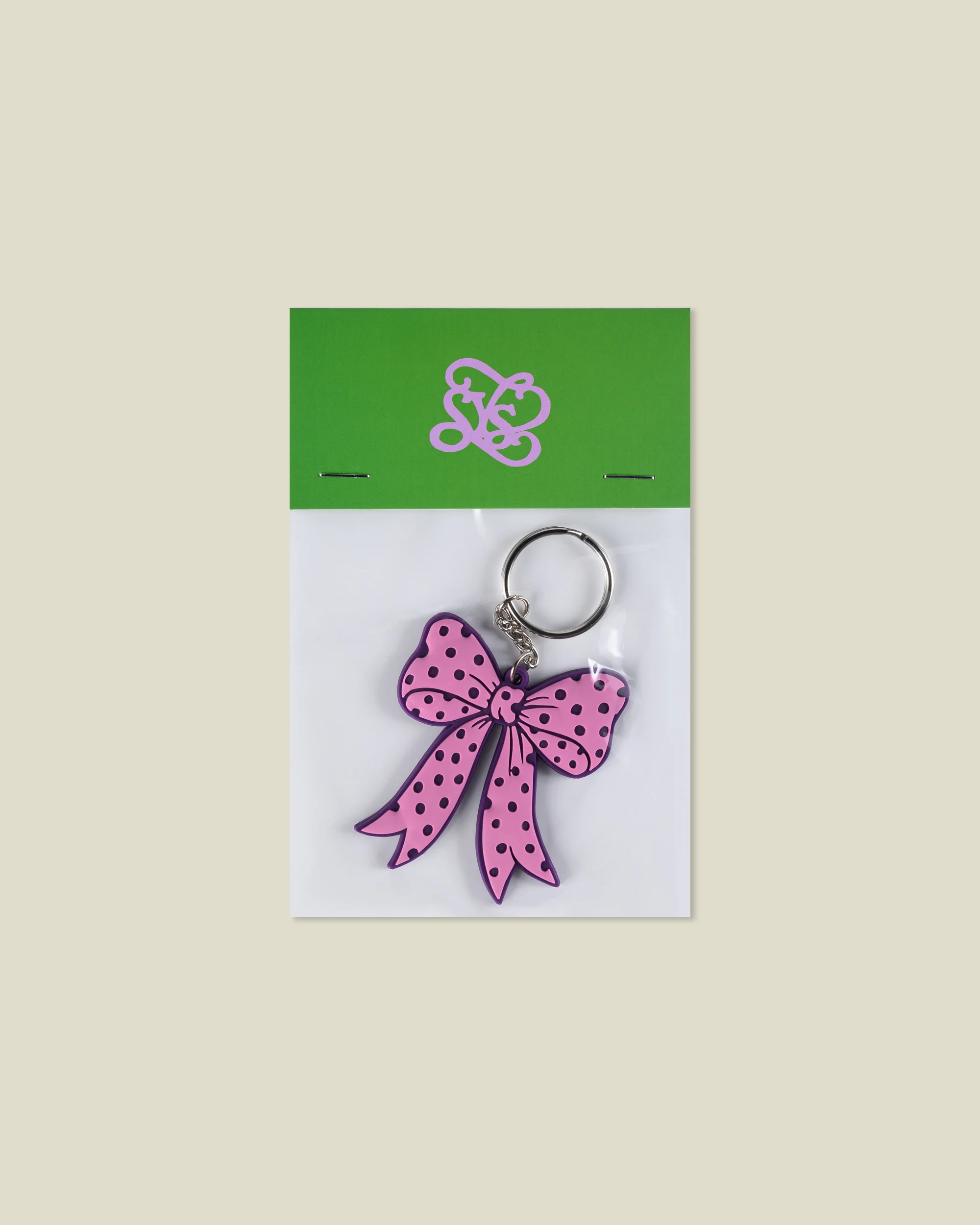 Polka Bow Pink Charm - Image 2